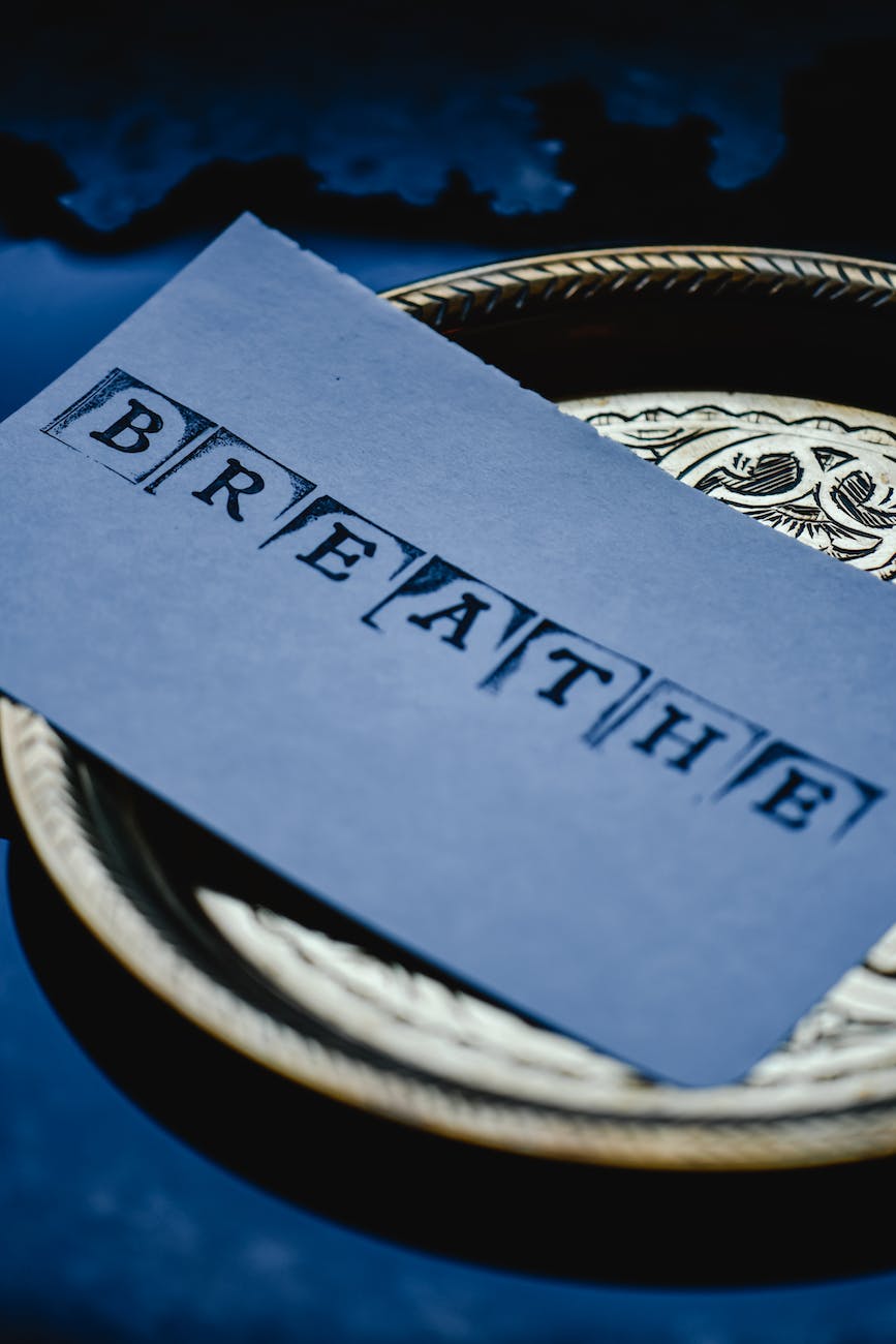 card on top of an ornament plate